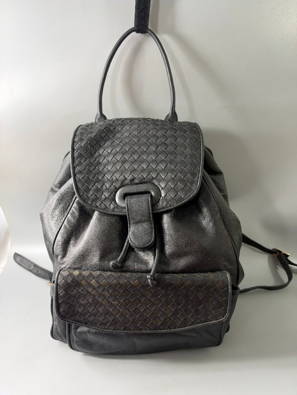 Authentic Vintage Enzo Angiolini Black Leather Backpack